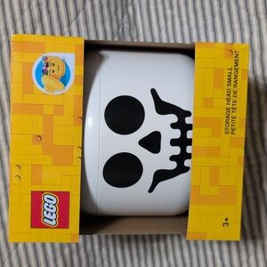 LEGO White Skull Skeleton Face Storage Container